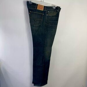 Levi’s Jeans Men’s 505 Regular Straight American Dark Blue/Black Denim Sz 40x32